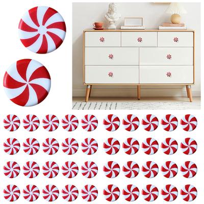 Peppermint Knob Button Covers, Cabinet Handle Covers Novelty Peppermint Buttons Ornaments For Home Decor Gift
