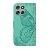 For Motorola Moto G56 5G Case Butterfly Pattern PU Leather Folio Flip Phone Cover -  Green