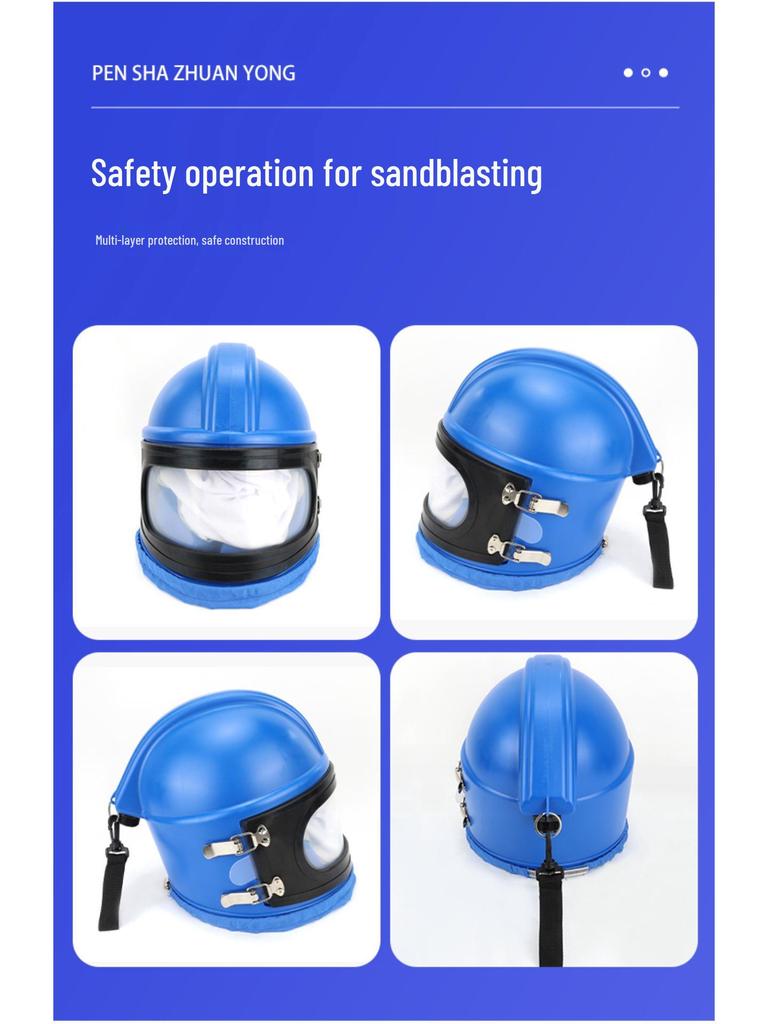 Air-Conditioned Sandblasting Helmet & Protective Suit with Oxygen Supply, Activated Carbon Filter, and Temperature Regulator