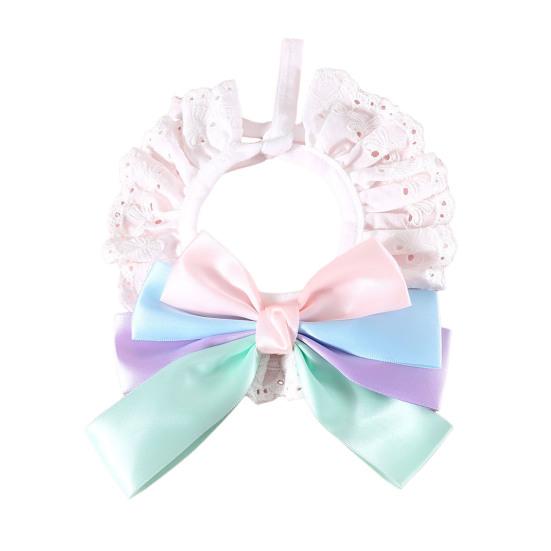 

Ошейник для домашних животных, кружевной бант, ожерелье, лента принцессы, кота, щенка, шарф, подвеска, банты, красочные модные легкие носки, нагрудник для повседневной одежды, фотографии, прогулки, подарок S зелёный