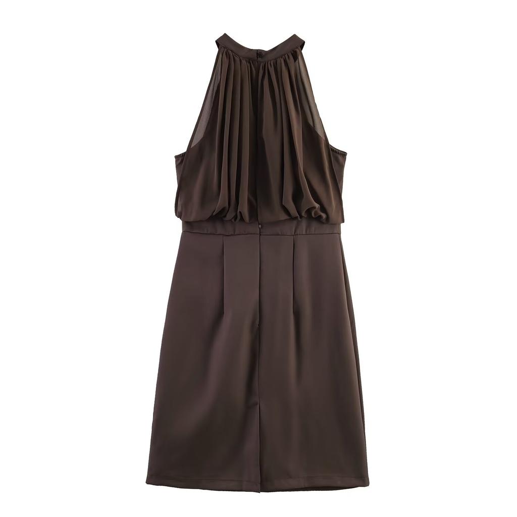 European and American summer new French retro fashion temperament high-end sleeveless commuter dress