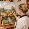 Pod de Susținere a Mâinii pentru Artist, Suport de Pictură din Lemn cu Tijă, Suport Reglabil pentru Mână pentru Desen pe Pânză, Accesoriu pentru Artist pentru Detalii Fine