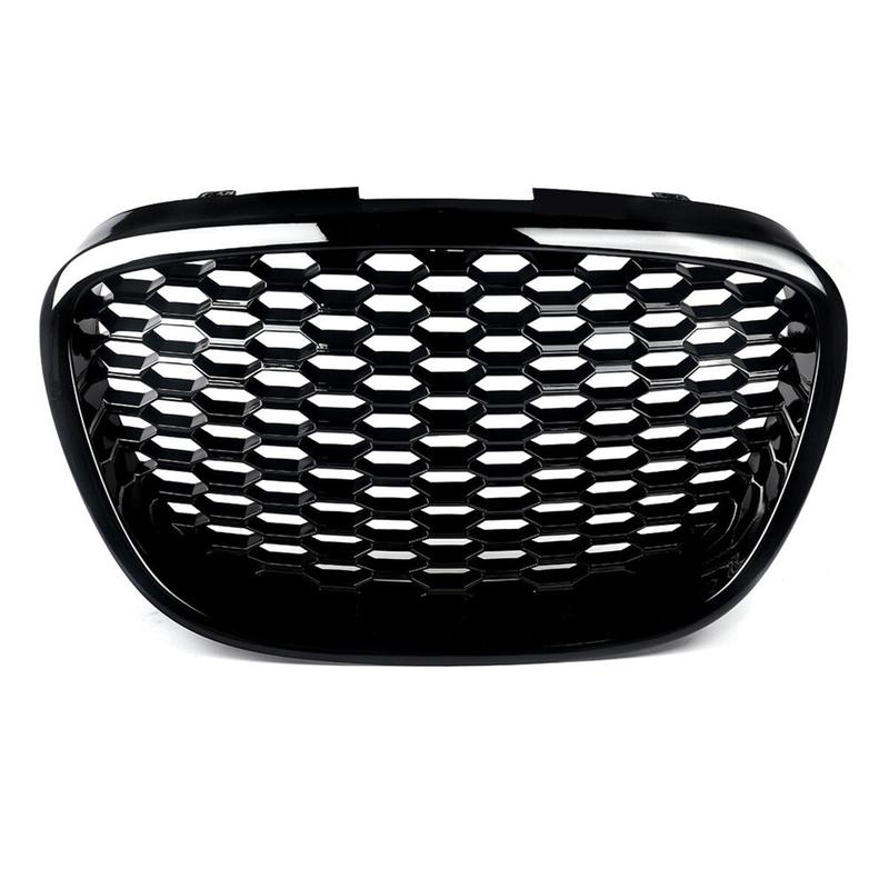 RM-CAR Front Honeycomb Grill Mesh Badgeless Grille For Seat Leon MK2 1P Altea Toledo Mk3 2004-2009 Front Bumper Grill Hood Mesh