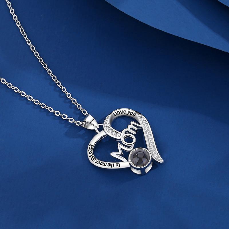 

Андара Стерлинговое Серебро Сердце Форма Циркон Момо Подвеска Ожерелье Женская Мода Свадьба Помолвка Ювелирные Изделия Подарок на День Матери