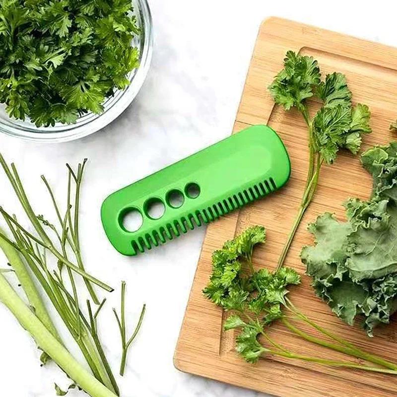 Multifunctional Cutter Stripper Vegetable Rosemary Kale Chard Collard Oregano Parsley Cilantro Leaf Remover Kitchen Peeling