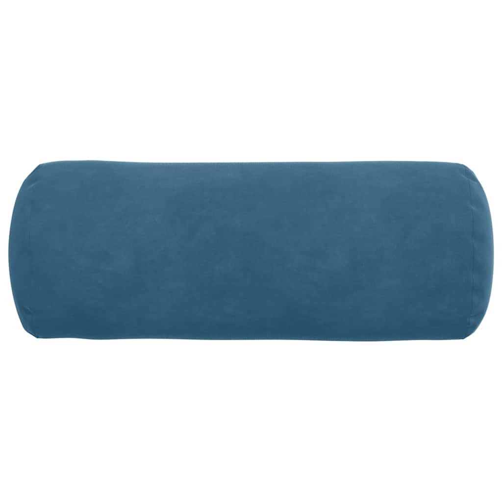 Bolster Cushions 2 Pieces Blue Ø 15 x 40 cm Cord Fabric