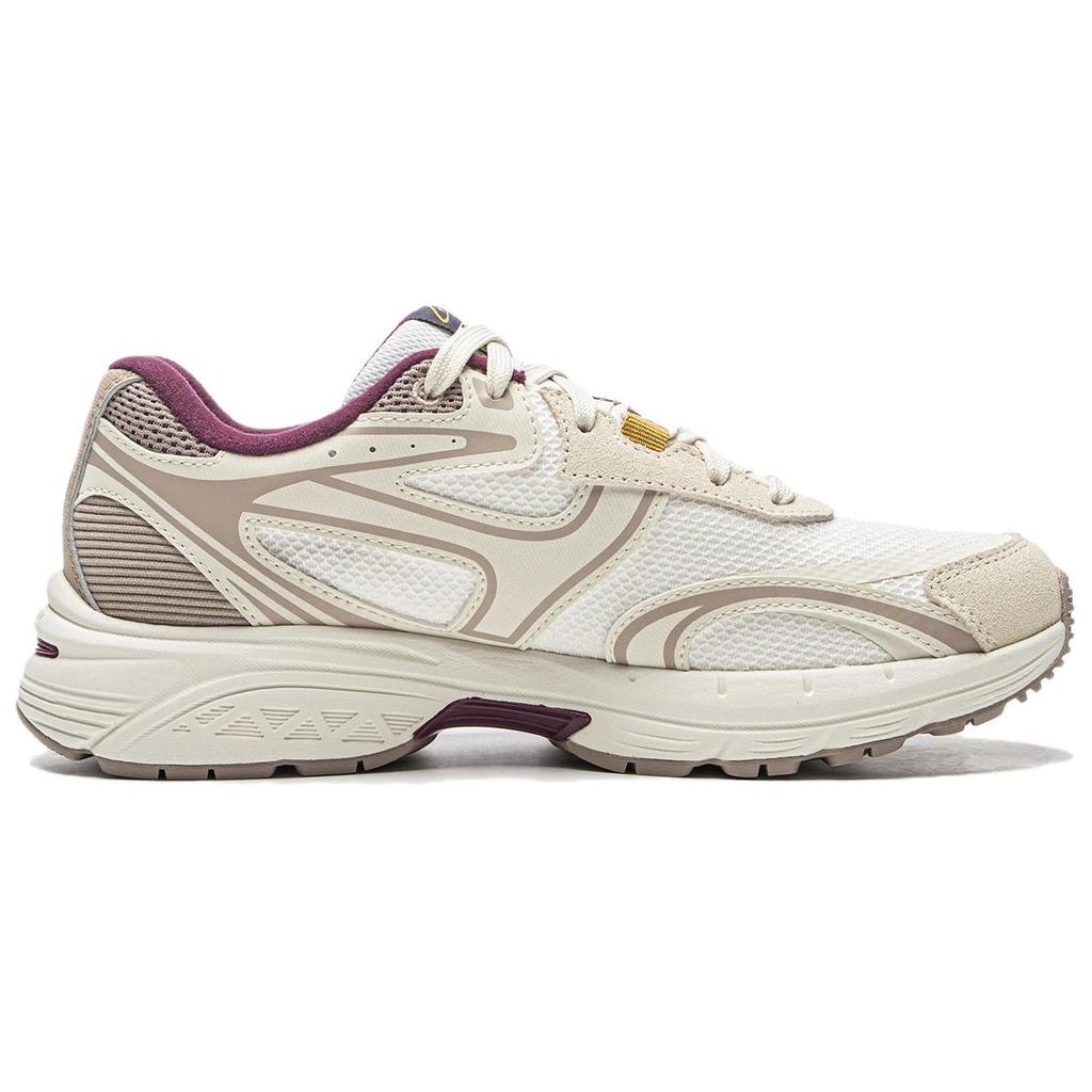 Li Ning P1000 Simple Comfortable Rebound Shock Absorption Low-Top Casual Running Shoes Women sneaker Off-White Cream Dust AGCU412-2