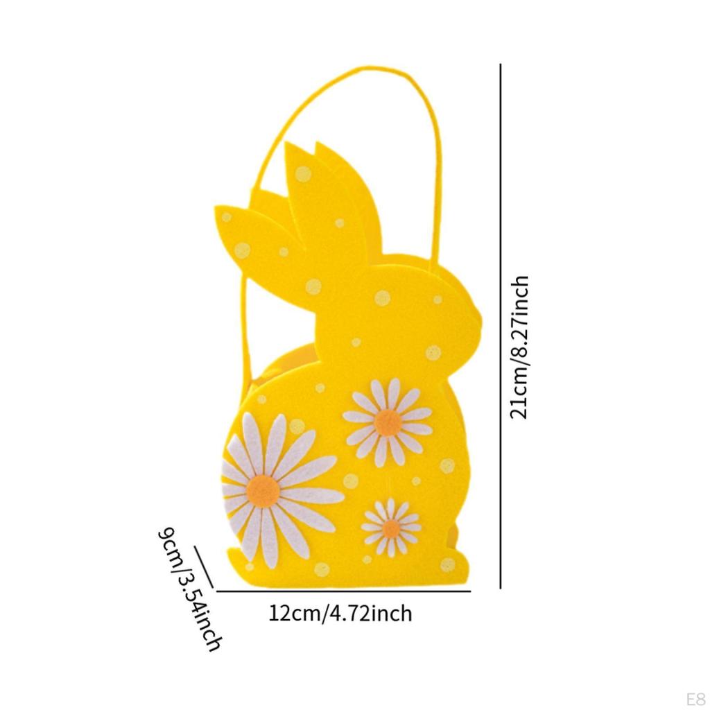 Easter Bunny Bags Candy Pouch Felt Cloth Rabbit Basket Tote