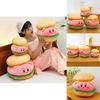 Kirby Hamburger Plush Pillow With Short Pile Fur For Girls And Kids Comfort