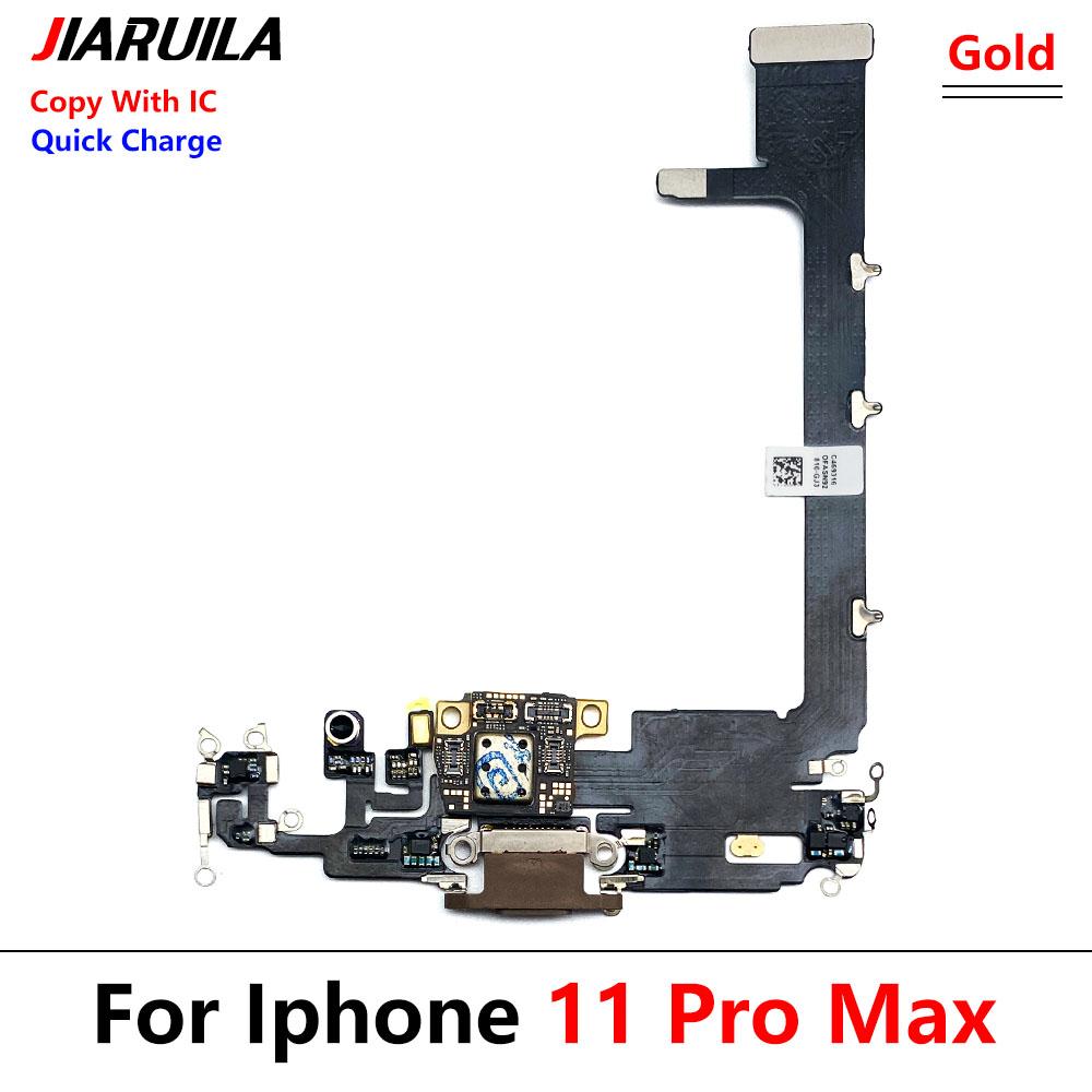 Fast Charger USB Dock Charging Dock Port Board With Mic Microphone Flex Cable For Iphone 11 Pro Max 11pro