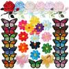 Hot Butterfly Embroidery Cloth Sticker Rose Flower Chapter Boy Cartoon Lotus Embroidery Label Clothes Patch Sticker Ironing