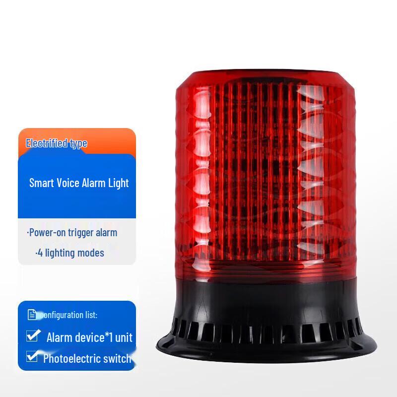 Smart Voice LED Warning Light with Photoelectric Sensor