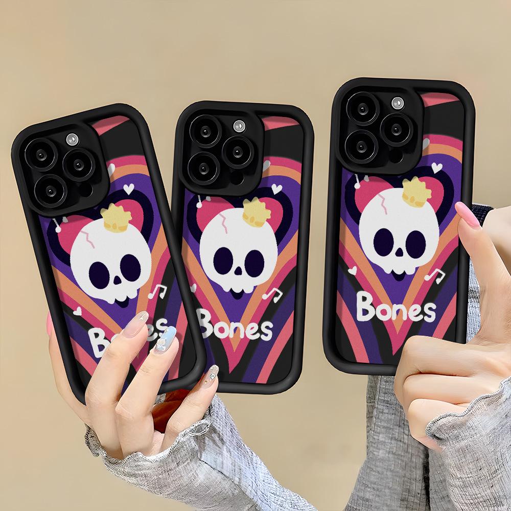 Halloween Skeleton iPhone Case for 17 Pro Max, 14, 13 Pro, Frosted 12/15 Premium