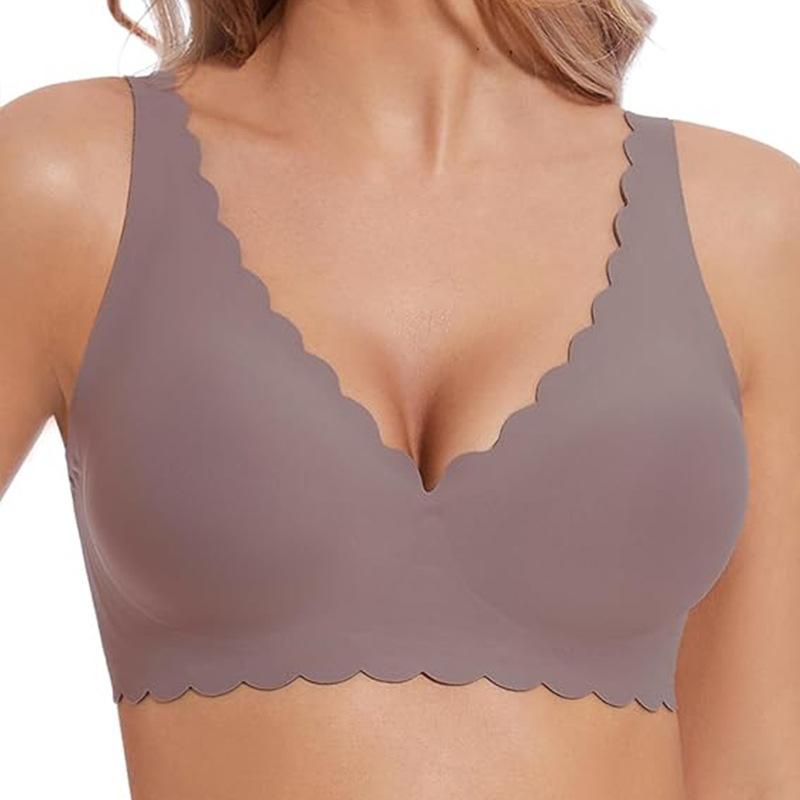 

Wind new popular large size upper support breast comfortable non-marking bra comfortable bra without steel ring S