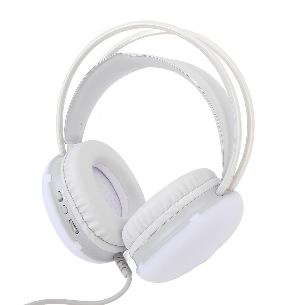 Căști Gaming RGB Iluminare Curcubeu Cu Fir Bandă Reglabilă Peste Ureche Căști cu Microfon pentru PC