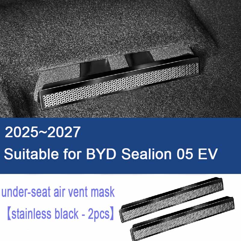 Air Outlet Covers For BYD Sealion 05 DM-i EV 2025~2027 Car Under Rear Seat Ventilation Conditioner Vent Cover Auto Accessories