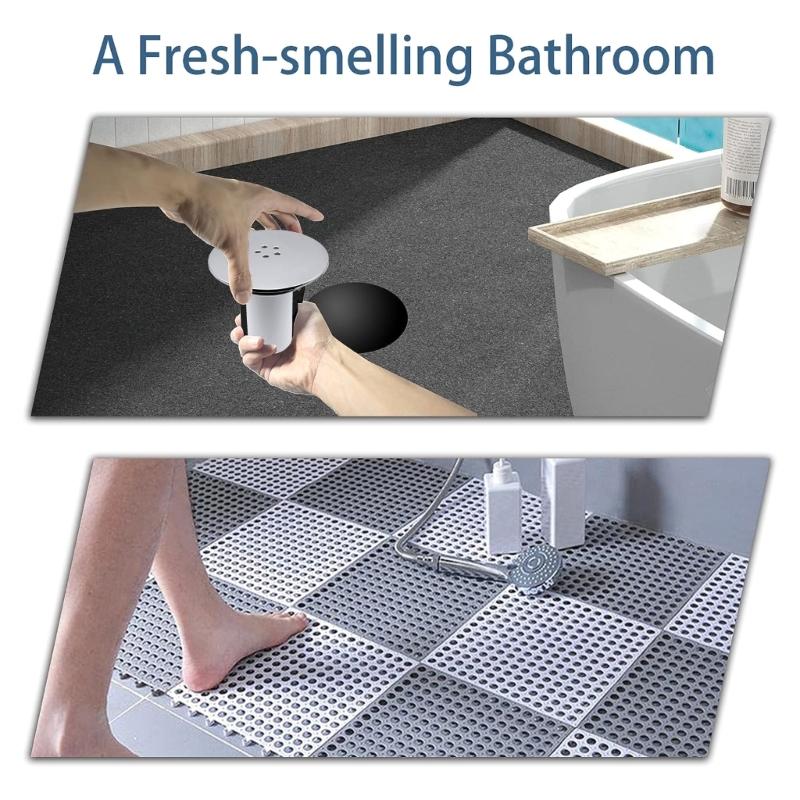 Plastic Sink Stopper Crackproofs Bathroom Drain Stopper Integrated Basket Strainers for Hair Collections Filter