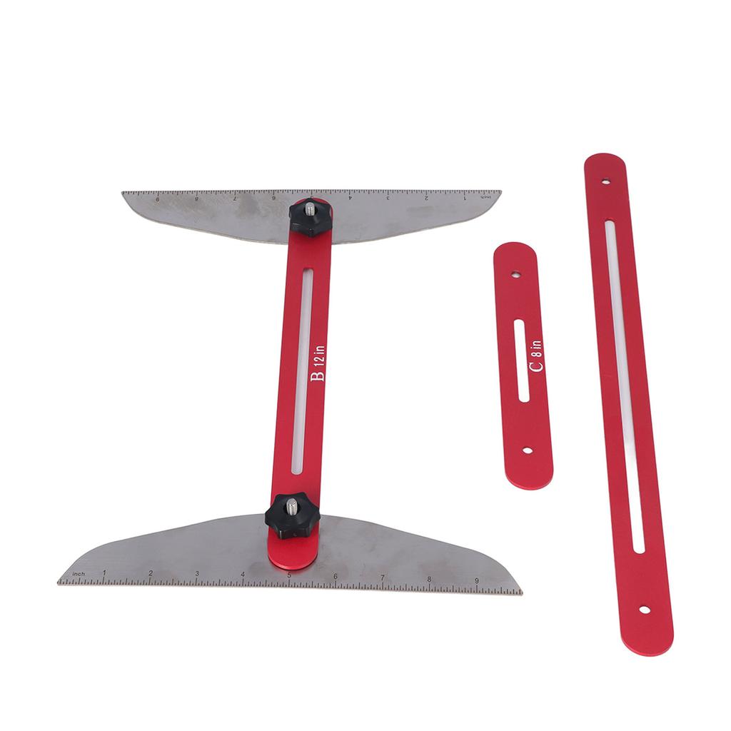 Stair Tread Template Tool Multifunctional Folding Stair Tread Gauge Stair Measuring Ruler