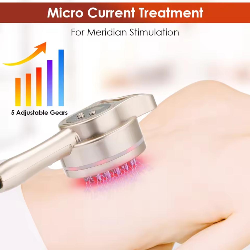 Electric Meridian Brush Body Slimming Heating Scraping Massage Anti Cellulite Fat Burner Micro-current Guasha Lymphatic Drainage