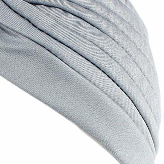 Turban Cap Solid Color Cross Shape Headdress Brimless Pure Color Beanie Headwrap Party Accessories