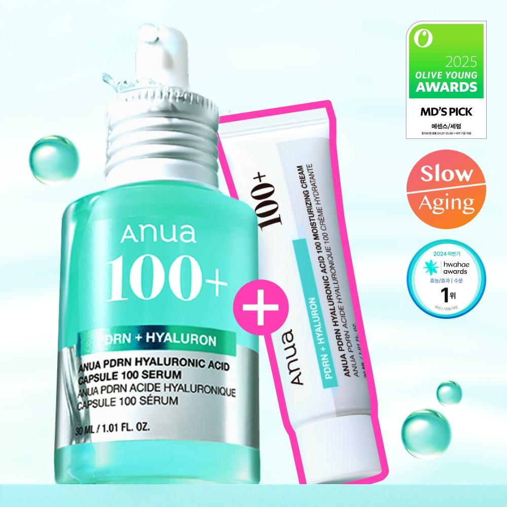 

Anua Pdr Hyaluronic Acid Capsule 100 Serum 30ml Special Set + Cream 30ml