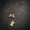 Chihuahua Stainless Steel Pendant & Earrings Set - Fashion Pet-Inspired Jewelry
