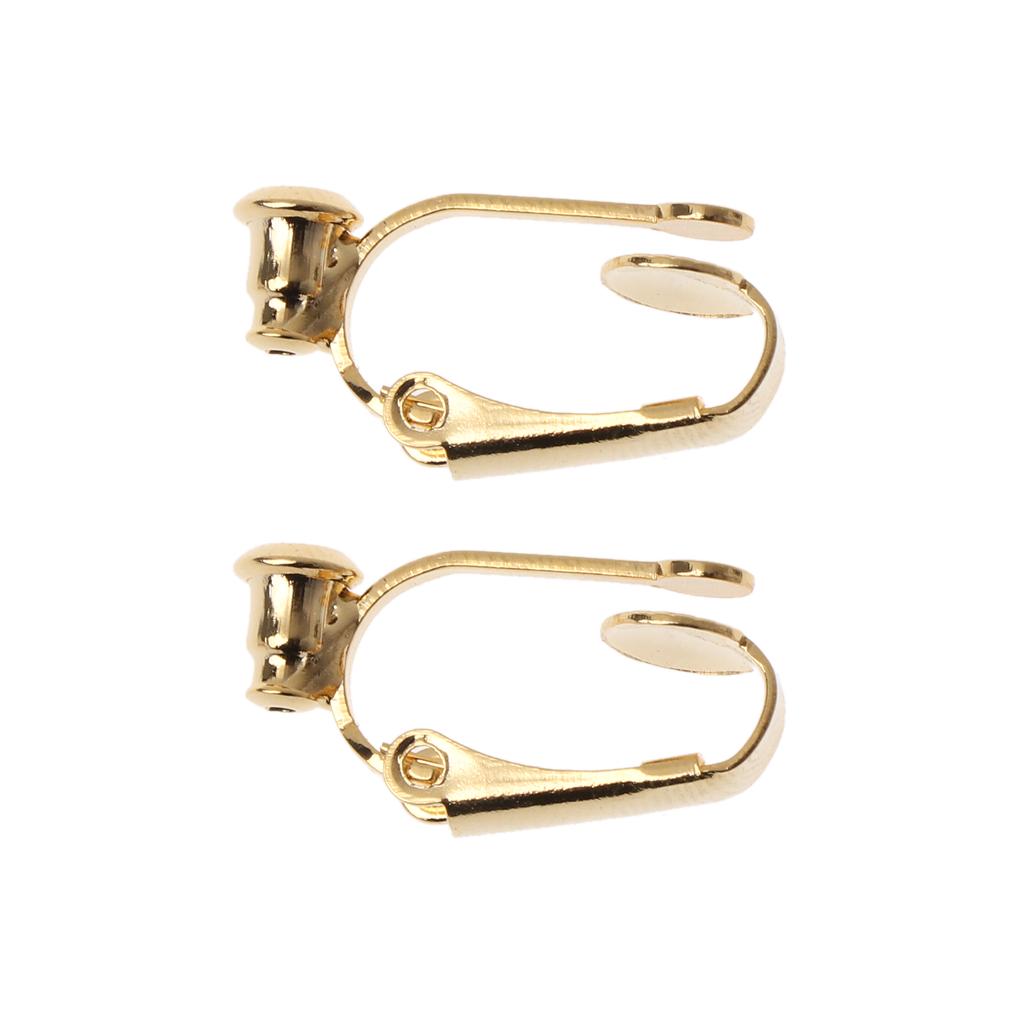 2Pcs/set Clip-on Earring Converter with Easy Open Loop for DIY Earring Other золотой
