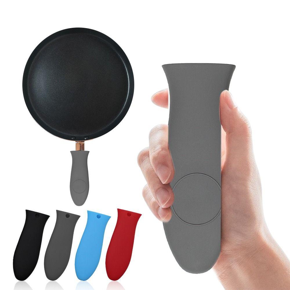 

Silicone Pot Holder Sleeve Cookware Parts Slip Cover High Quality Pan Handle Cover Red