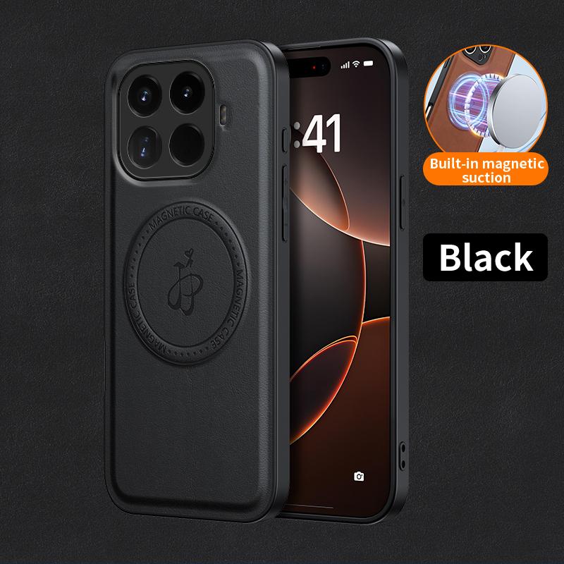 Wireless Charging Magnetic Case for Xiaomi 15T Mi 15 15T Pro 5G Protective Cover PU Leather Hard Back Shell Coque Funda
