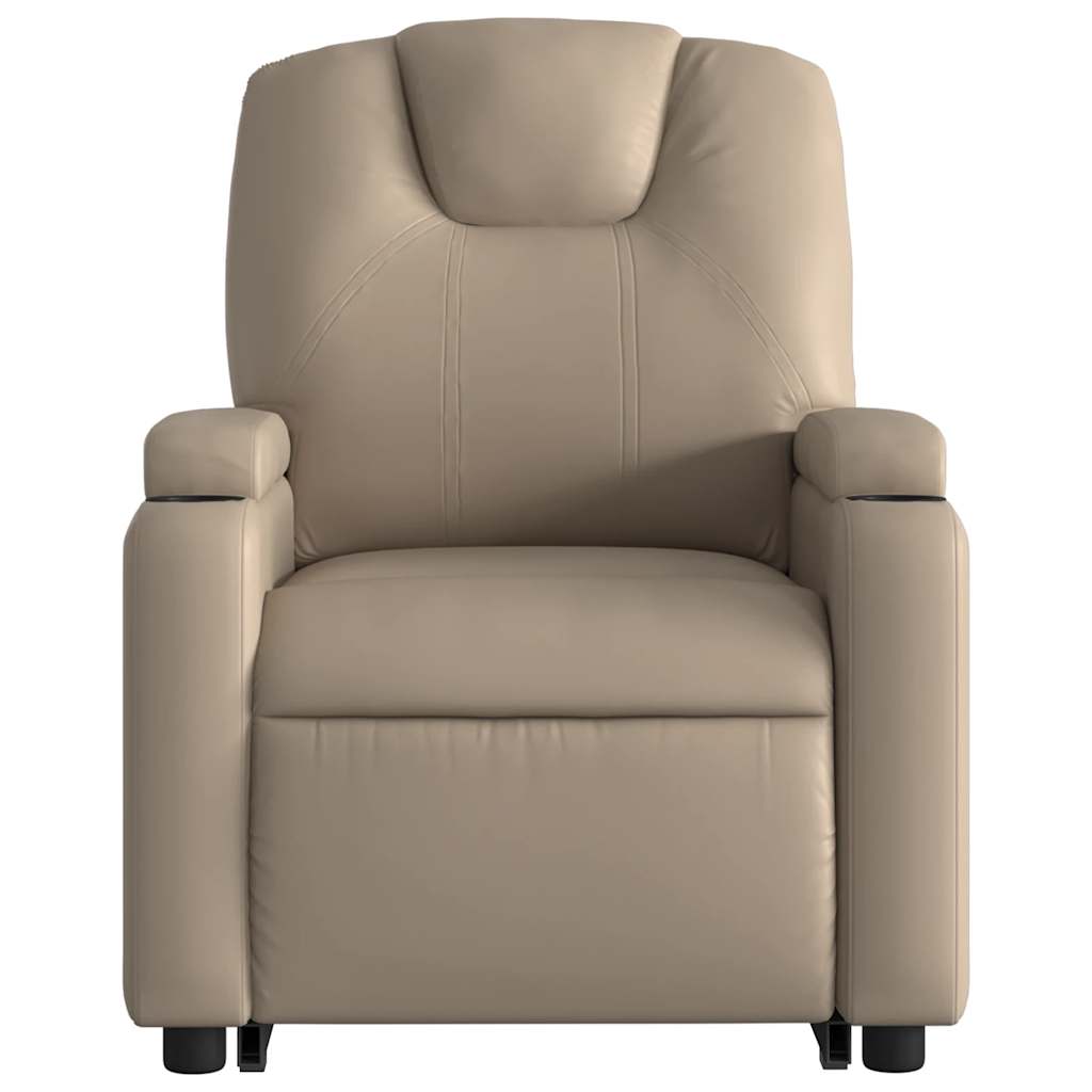 Recliner Chair with Rising Function Cappuccino Brown Faux Leather