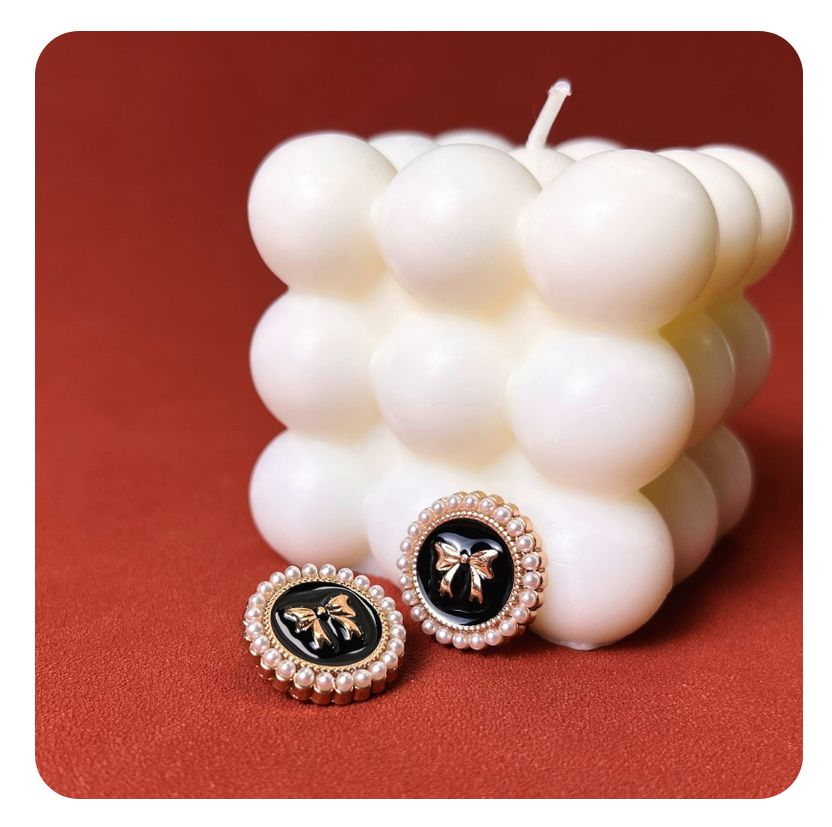 10pcs Pearl Bowknot Metal Button Fashion Sewing Clothing Bag DIY Craft High-Grade Decorative Button Accessories