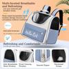 Large Capacity Cat Carrier Bag Breathable Mesh Cat Backpack with Clear Visual Window Portable Foldable Dogs Cats Travel Backpack