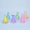 Colorful Tinsel Paper Party Hat for Cats & Dogs