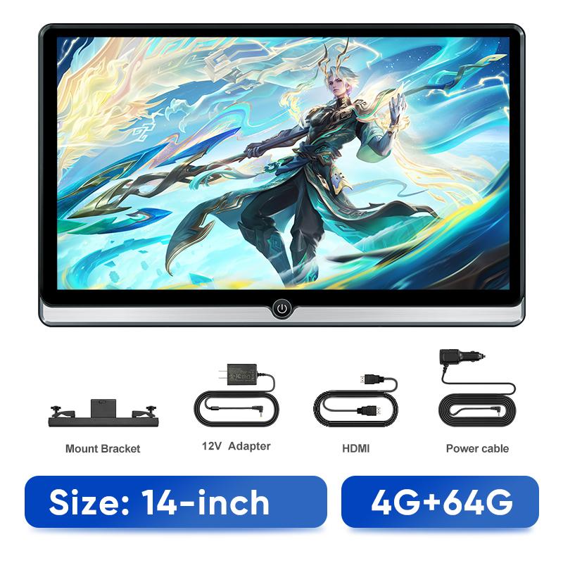 Ainavi 4K Car Headrest Monitor HDMI OUT Car Rear Multimedia TV