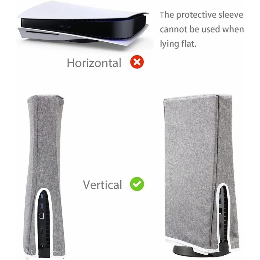 PS5 Console Dust Cover, Vertical Mode Dust Cover for PS5 Console Ant Cloth Game Console Dust Cover Scratch Resistance for PS5 Accessories