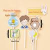 Children's Day Cupcake Toppers: Cute Cartoon Inserts - 61 Pieces