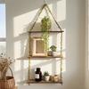 2/3 Layers Wall Shelves Bohemian Style Wall Rack New Hanging Shelves  Bedroom Decor