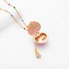 Openable Heart Charm Necklace Heart Box Pendant With Mini Figurine 1 Pc