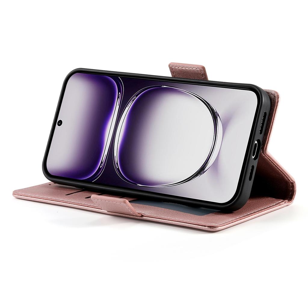 DF-010 For Oppo Reno12 5G (Global) Wallet Phone Case Stand PU Leather Flip Cover