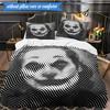 Abstract clown Pattern 3pcs K-pop music group Bedding set,Ideal for Bedroom, Dormitory,Including Duvet Cover And 2pcs Pillowcases,Fan gifts