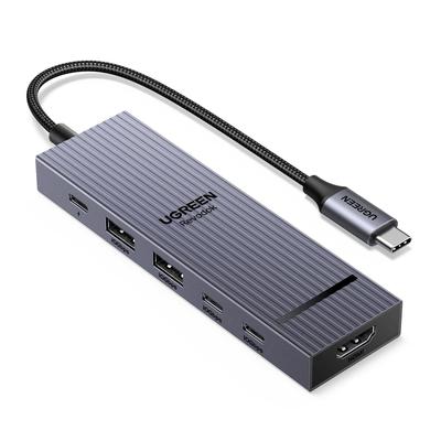 UGREEN Revodok 100W USB PD 4K 60Hz 10Gbps Data HDMI USB C Compatible with MacBook iPad Thinkpad Rog and More USB-C Hub, 6-in-1, Support, High-Speed