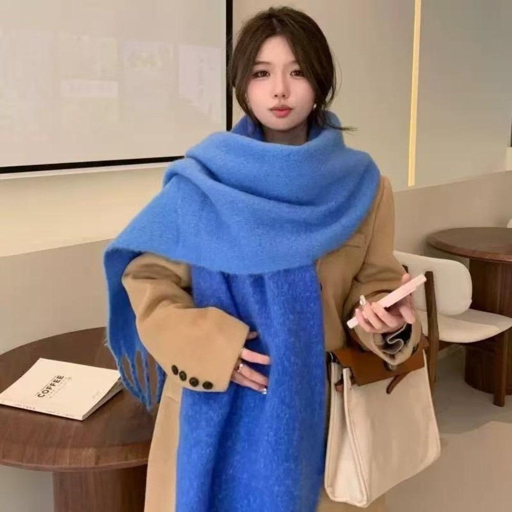 

Soft Scarf Mohair Shawl New Scarves Bib Autumn and Winter 4