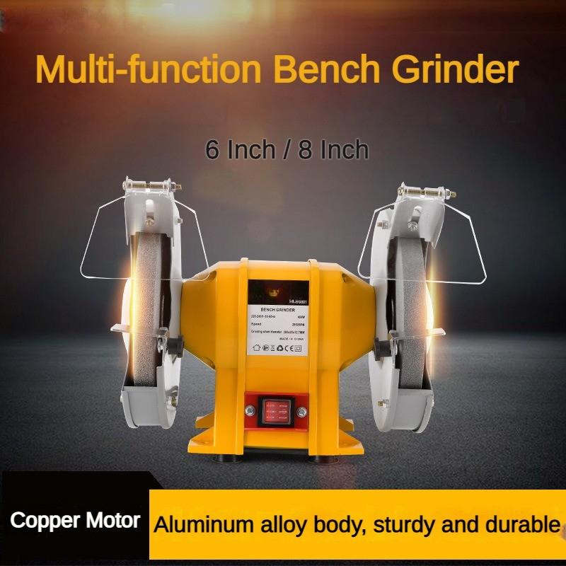 6/8 Inch High Power Electric Sander Household Portable Sharpening Equipment Multifunctional Desktop Grinding Machine