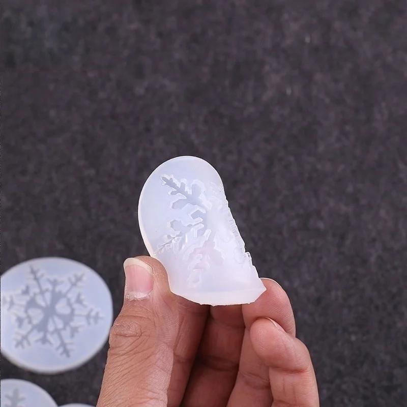 5types Snowflake Shape Resin Mold Epoxy Silicone Mold DIY Jewelry Making Crafting Tools