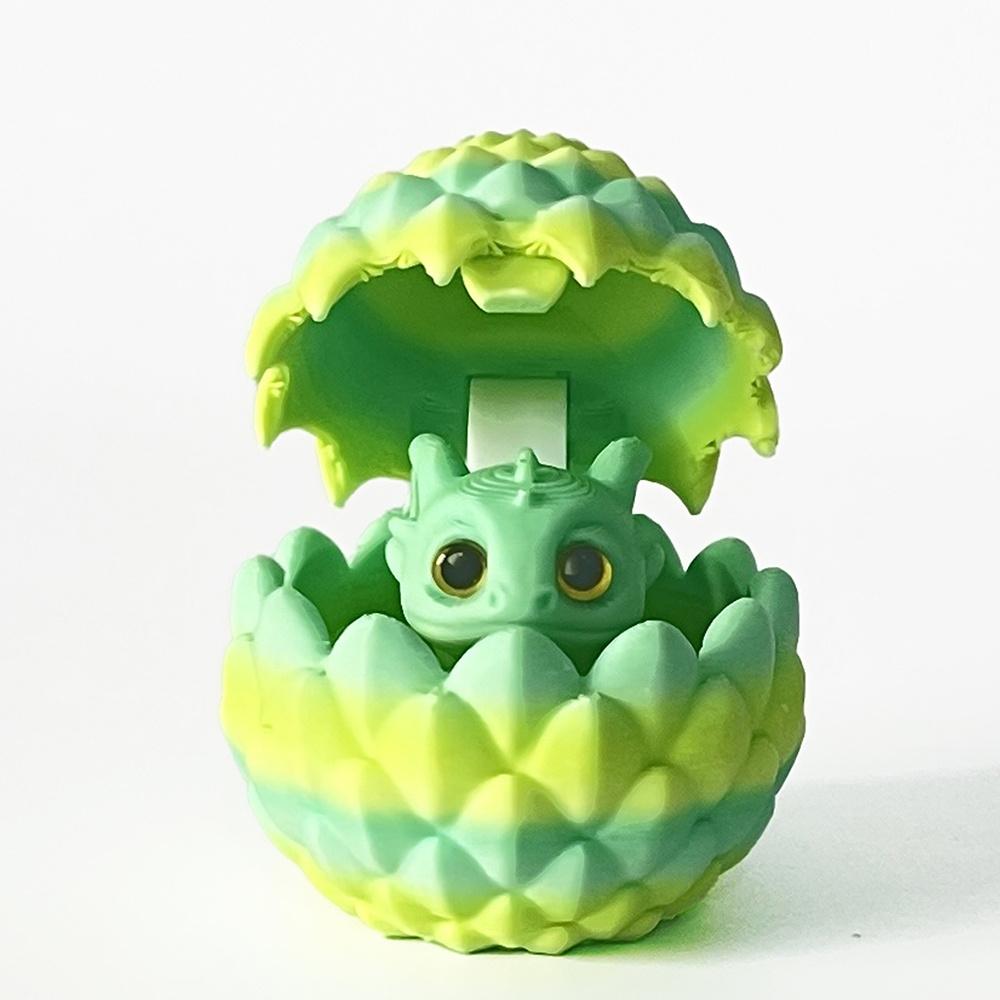 

Декоративное украшение, напечатанное на 3D-принтере, Яйцо дракона с маленьким дракончиком внутри, Подходит для мебели и настольного домашнего декора на Рождество зелёный