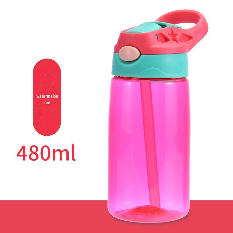 

Мультяшный стаканчик для воды с трубочкой и ремешком для детей и студентов - чехол-отражатель в стиле поп-дизайна 480ml