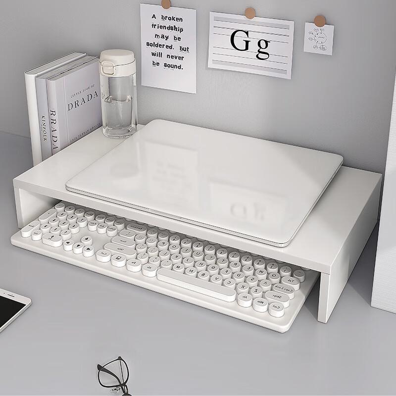 Desktop Computer Monitor Riser with 3-Tier Storage