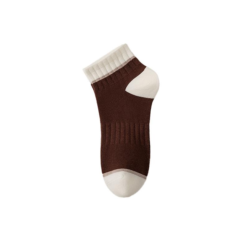 

Мужские осенне-зимние новые повседневные теплые удобные носки в тон, антибактериальные, дезодорирующие 1 pair кофейный