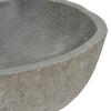 Vidaxl Umywalka Z Kamienia Rzecznego, Owalna, (37-46)X(29-36) Cm