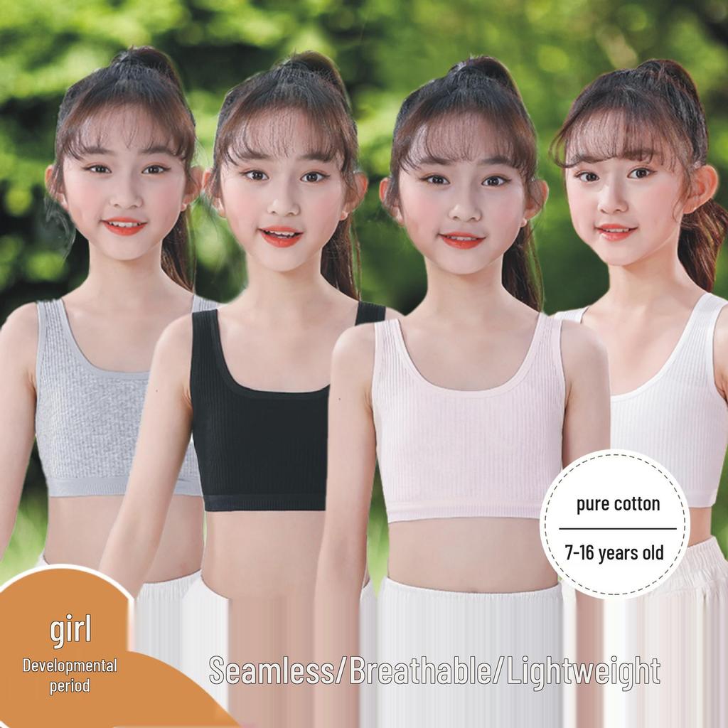 Anti-Protrusion Developmental Underwear: Girls' Tank Tops and Teen Bras for Students